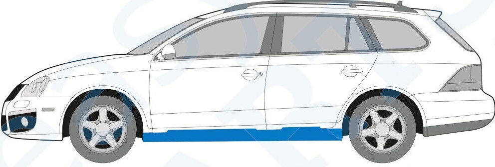 VOLKSWAGEN GOLF 5 VARIANT JETTA 2005-2010 FULL SILL REPAIR PANEL / PAIR