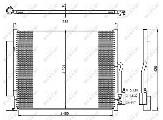 Air Conditioning Condenser A/C Air Con Fits Opel Meriva Vauxhall Meriva NRF
