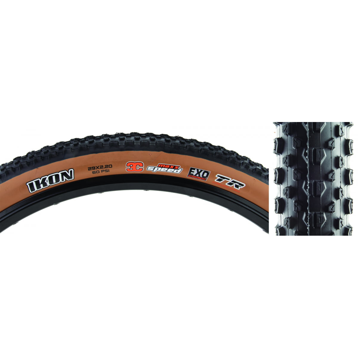 Free Shipping Maxxis Ikon Tubeless Ready Tire Brown Side 29X220 EXO