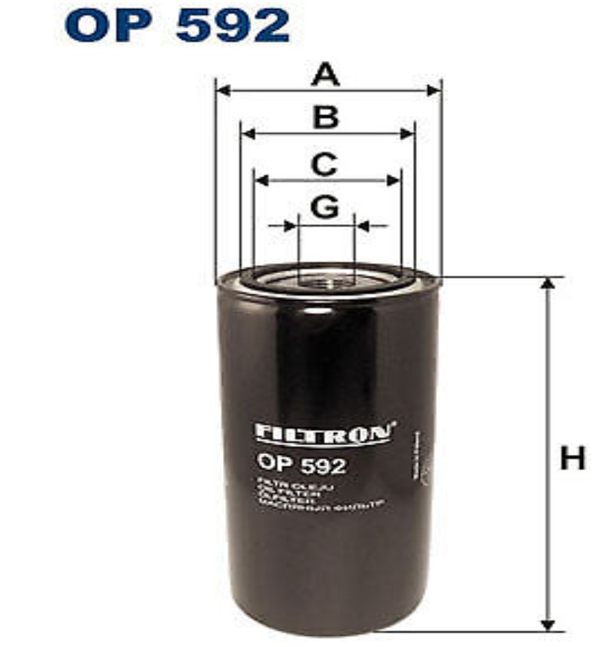 5x ✅Fits FILTRON OP 592 OIL FILTER AUTOSAN, BOVA, DAF, IKARUS, IVECO ⭐UK Seller⭐