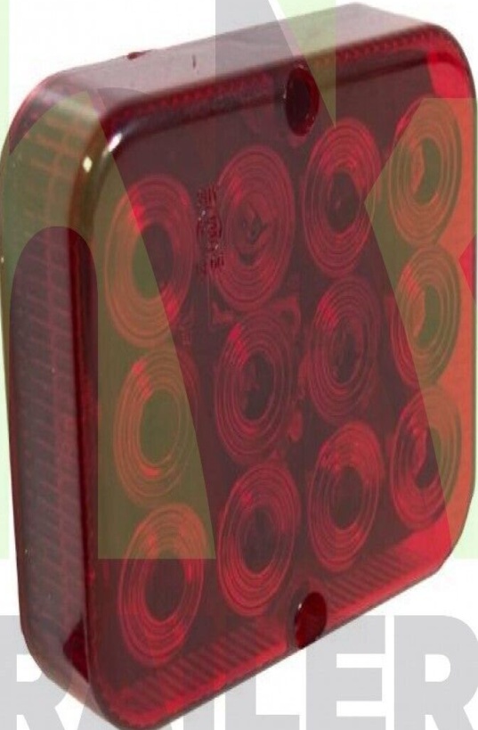 LED Trailer Fog Light, 12v 24v Lamp, Red, Rear, Universal, E Approved, Maypole