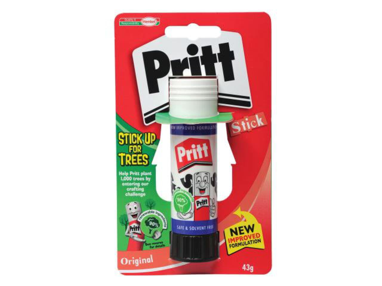 Pritt Glue Stick, Safe & Child-Friendly Craft Glue for Arts & Crafts Activities, Strong-Hold adhesive for School & Office Supplies, 1x43g Pritt Stick, white - Image 9