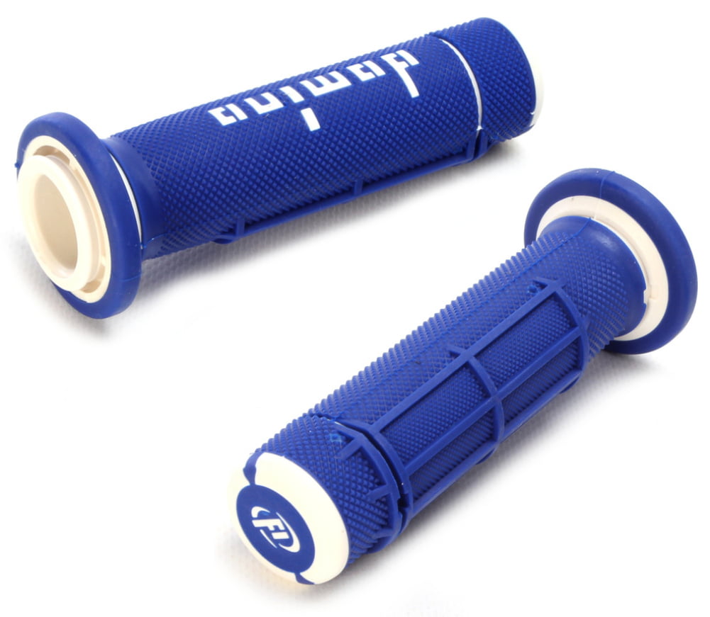Free Shipping Closed Blue-White ATV Domino Grips For Motorcycle Parts