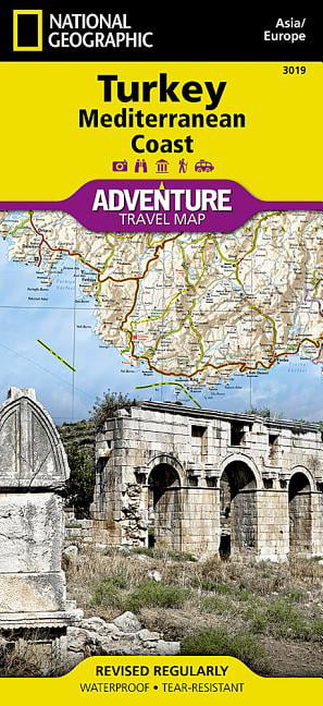 Turkey Mediterranean Coast Map National Geographic Adventure Map