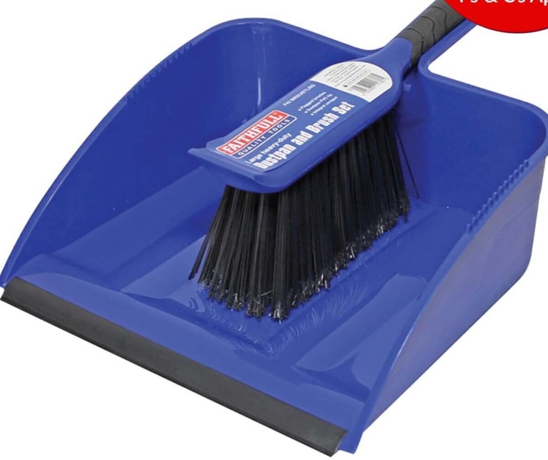 Faithfull Large Plastic Dustpan & Brush Set