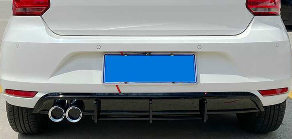 Rear Bumper Diffuser Spoiler Sport Gloss Black Fits VW Polo MK5 6C 2014-2017
