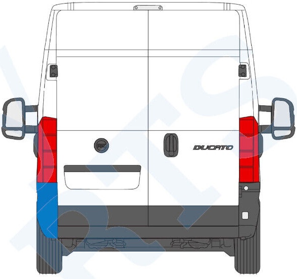 FIAT DUCATO BOXER RELAY JUMPER 2006-2018 REAR BUMPER 270 DEGREES / LEFT