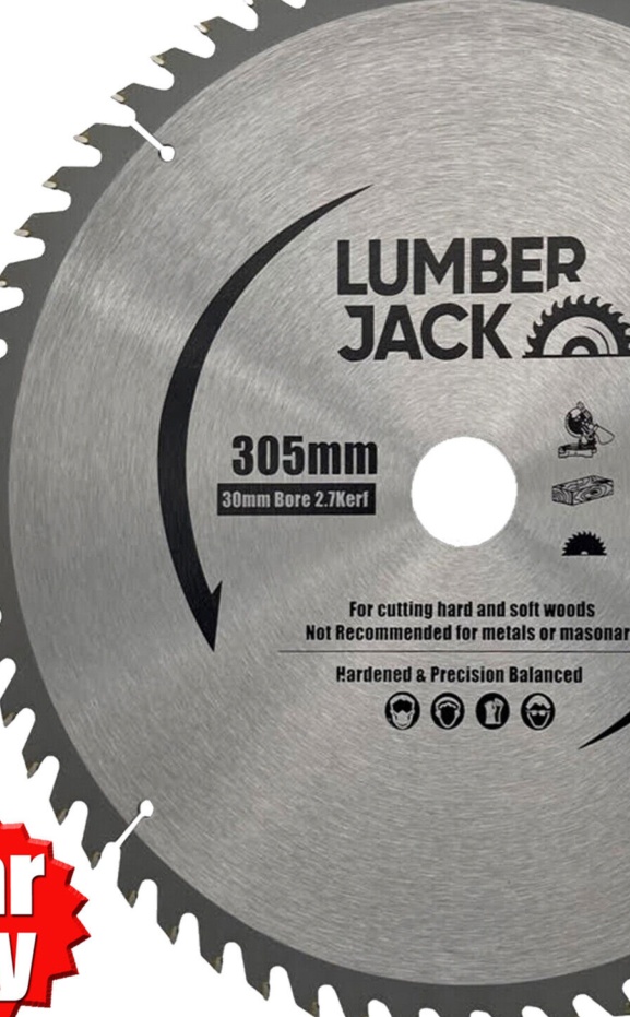 Lumberjack TCT Circular Saw Blade 305mm x 30mm 60 Teeth for Mitre & Table Saws