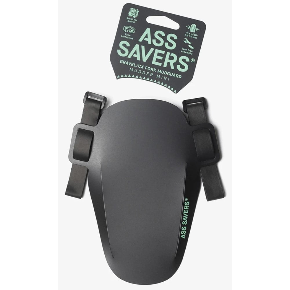 Ass Savers Mudder Mini Front Mudguard - Black (MTB, Gravel, Universal, CX)