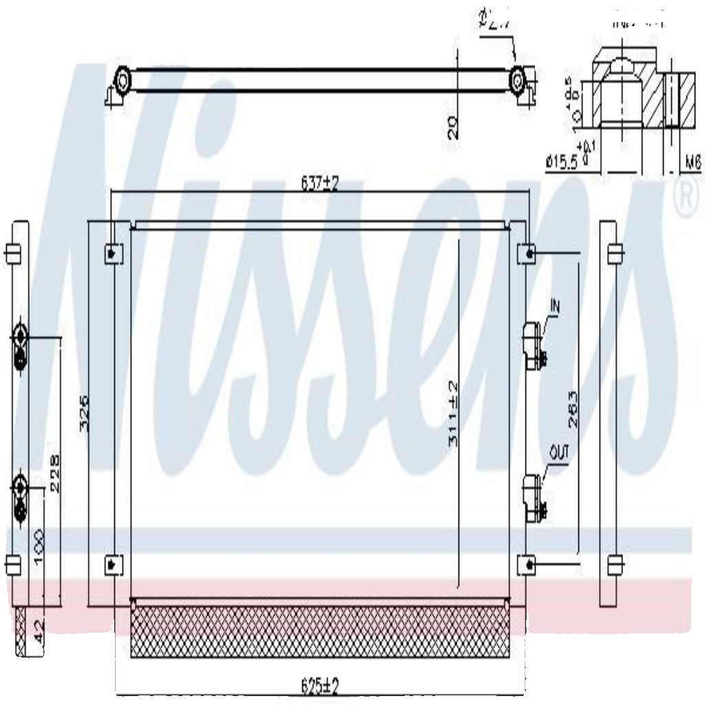 941294 NISSENS Condenser, air conditioning for NISSAN