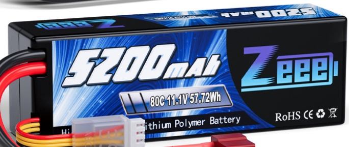Zeee 11.1V 3S LiPo Battery T Plug 5200mAh 80C for RC Car Boat Helicopter Truck