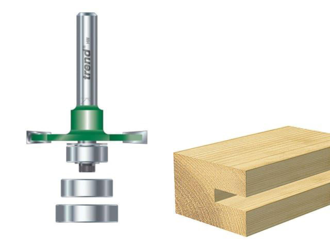 Trend CraftPro Bearing Guided Biscuit Jointer Router Cutter Bit, 1/4 Inch Shank, - Image 3