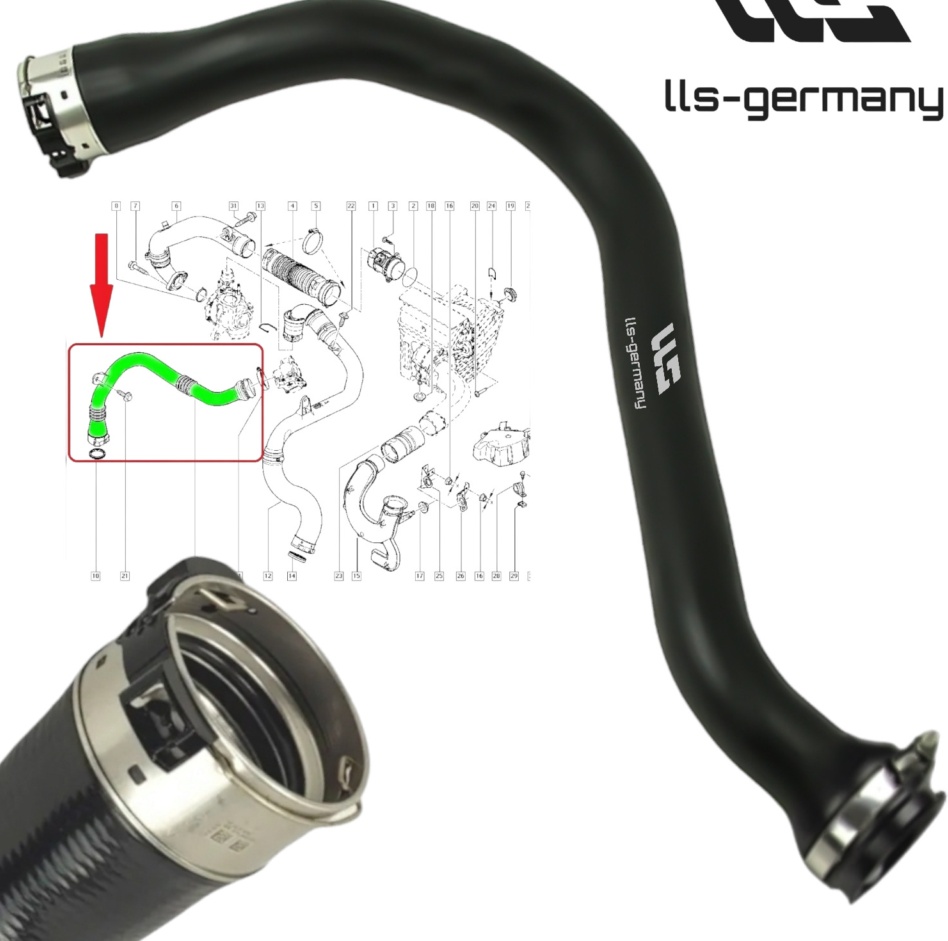 Intercooler Hose For RENAULT Megane CC (EZ) 1.9 DCI 131 HP 8200804000