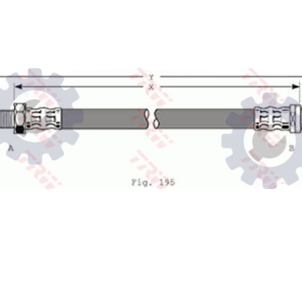 Left TRW-OE PHB320 Brake Hose for MERCEDES-BENZ