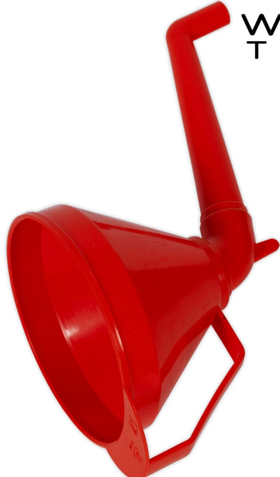 Sealey F16 Fixed Offset Spout Funnel with Filter 160mm - Medium