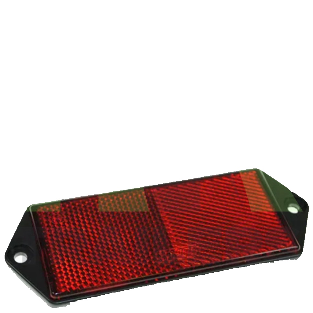 2 x Red Rear Reflectors for Trailers, Trucks, Maypole, Square, Bracket