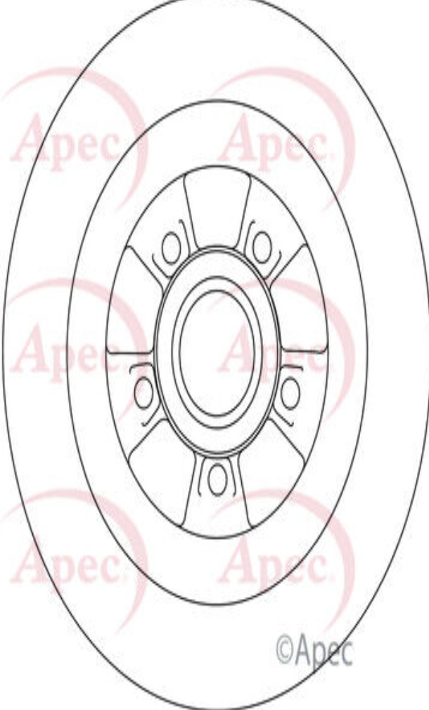 2X APEC REAR BRAKE DISC FOR RENAULT MEGANE