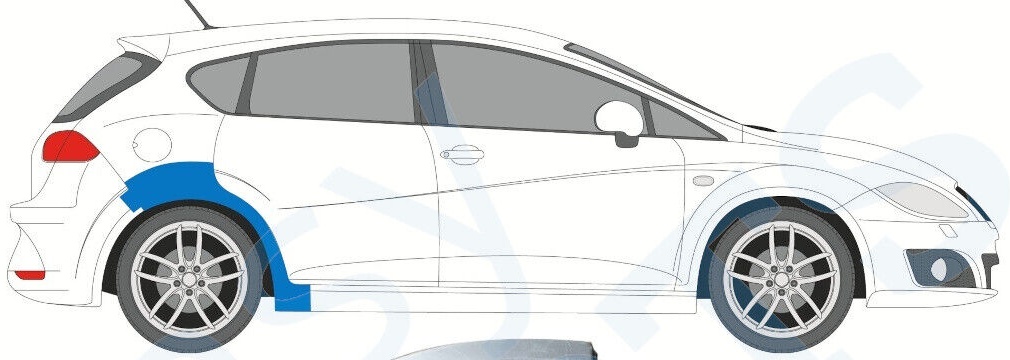 SEAT LEON 2 1P1 2005-2012 REAR WING REPAIR PANEL / PAIR