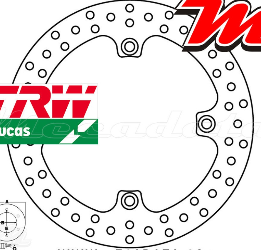 Free Shipping TRW MST 368 Brake Disc For Motorcycle Parts Accessories