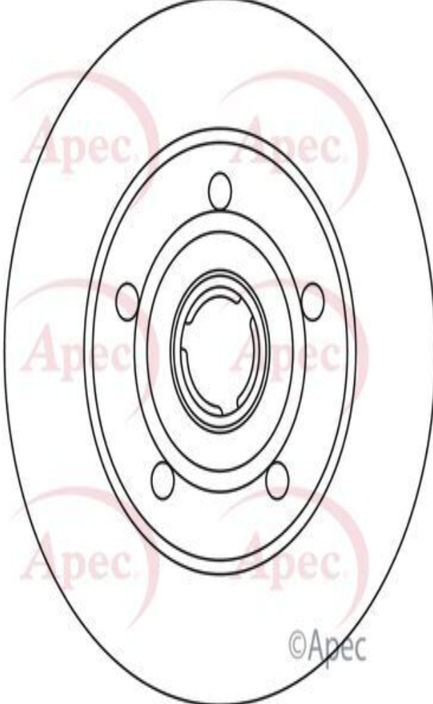 Apec Brake Disc Rear Single 815615301B 8D0615301B 8D0615601B DSK228