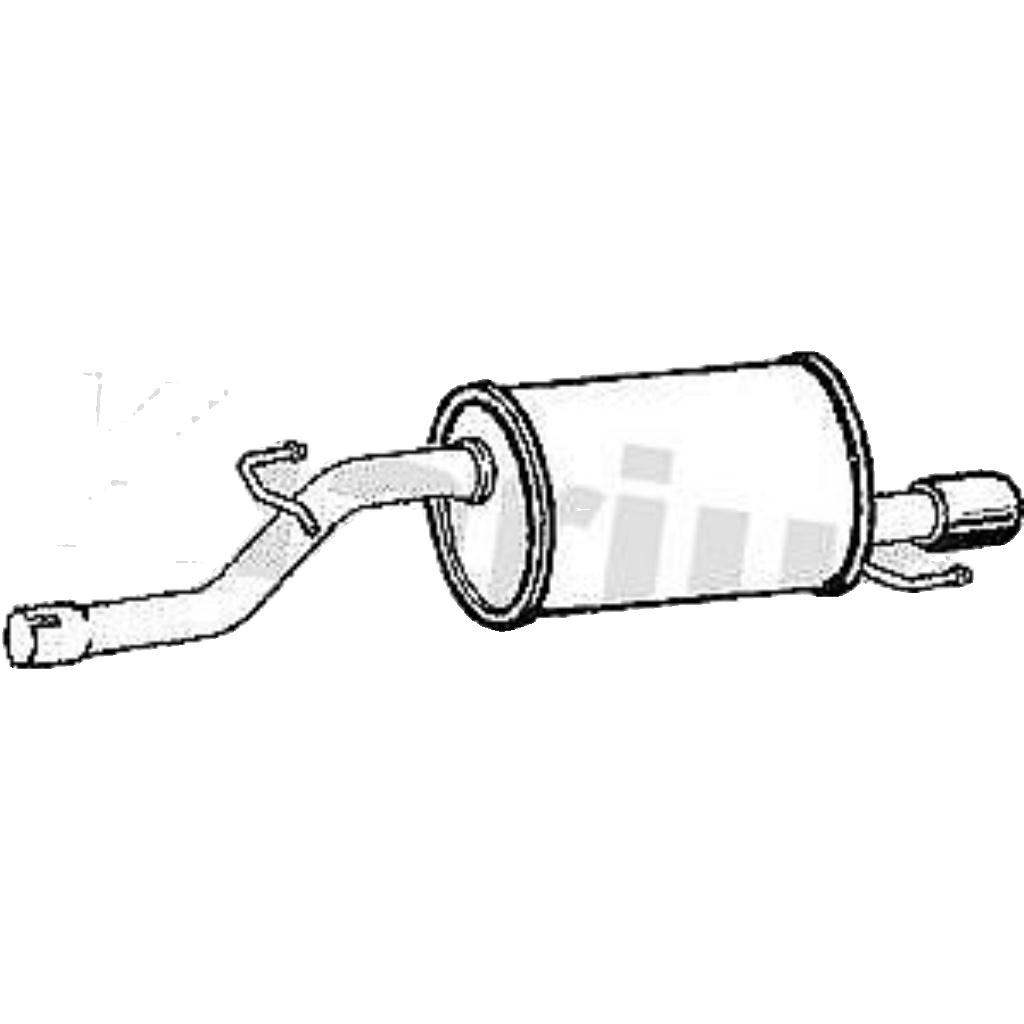 Klarius GM572K Exhaust Rear Silencer Box VAUXHALL CORSA   1.4I   CAT   2006-2009