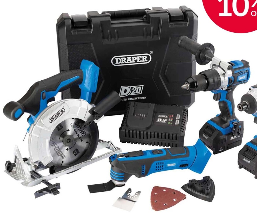 Draper 99243 D20 20V Carpenter/Joiner Cordless Tool Kit