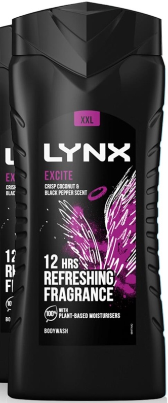 Lynx Ice Chill Mens Shower Gel 500ml 12H Freshness 3in1 Body Face Hair Wash