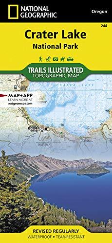Crater Lake National Park Map Trails illustrated national geographic