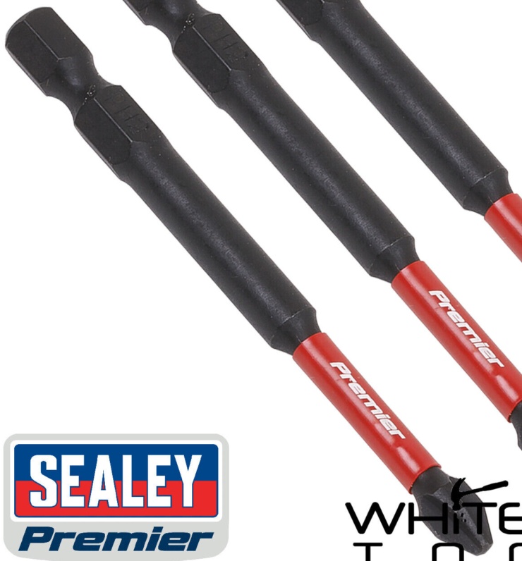 Sealey AK8255 Premier Phillips Impact Power Tool Bits #2 x 75mm 3pc