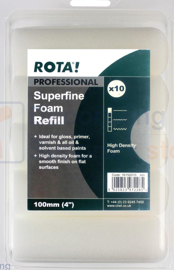 High Density Foam Mini Rollers 4"" (Pack of 10) | Foam Gloss Rollers