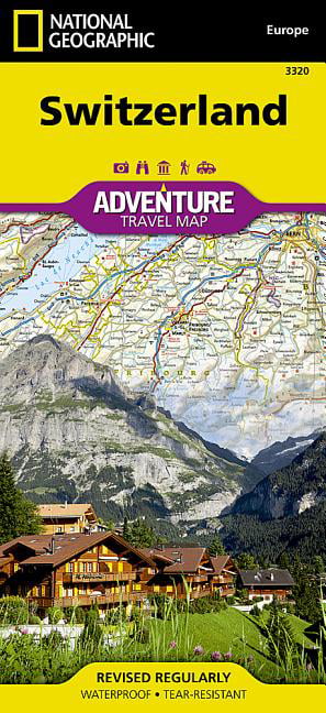 Switzerland Map National Geographic Adventure Map
