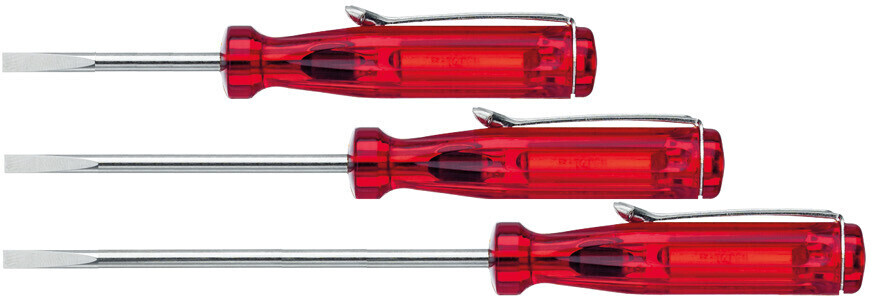 Wiha 01539 Slotted Pocket Screwdriver Pocket Clip 3mm Head 80mm Long Compact