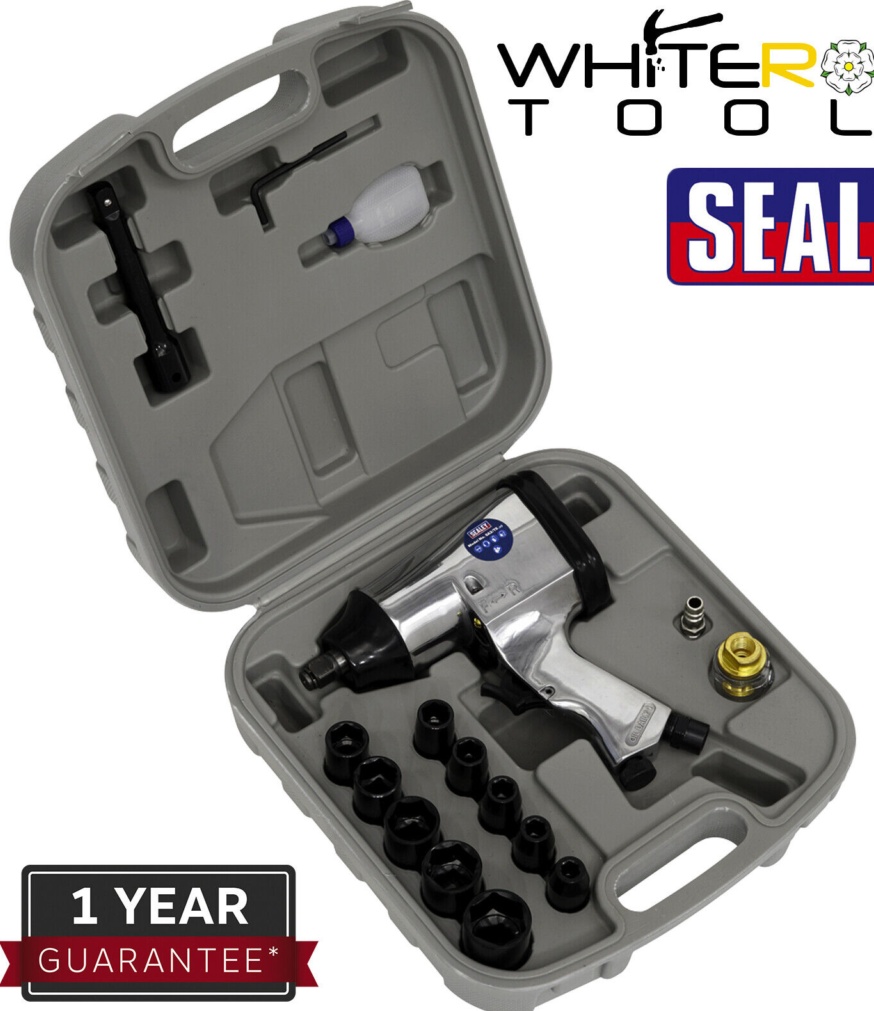 Sealey SA2-TS Air Impact Wrench Kit with Sockets 1/2""Sq Drive