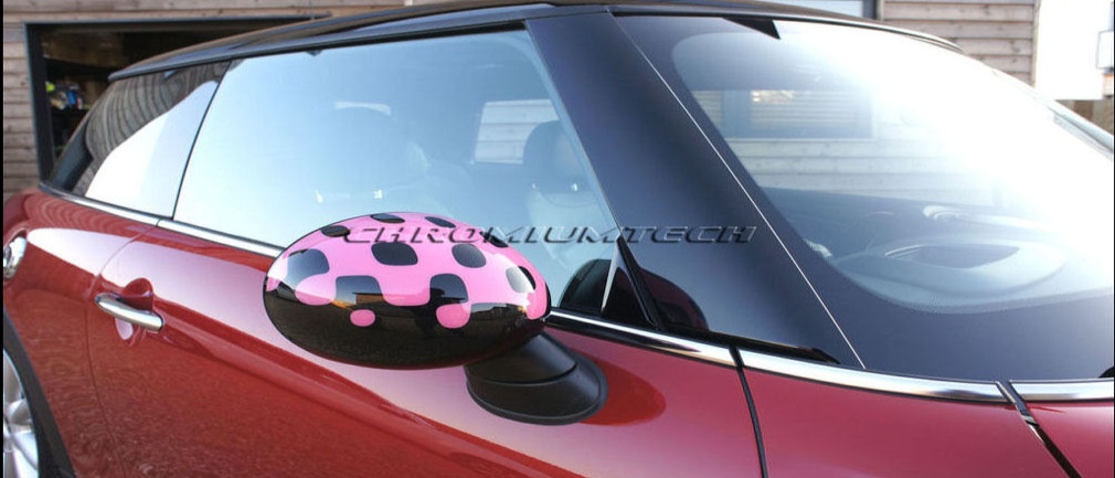 MK3 MINI Cooper/S/ONE/JCW F55 F56 F57 Vivid PINK Mirror Cap Covers for RHD Model