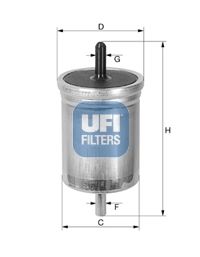 Fuel filter Filter Insert 31.514.00 UFI for FORD MAZDA - Image 5