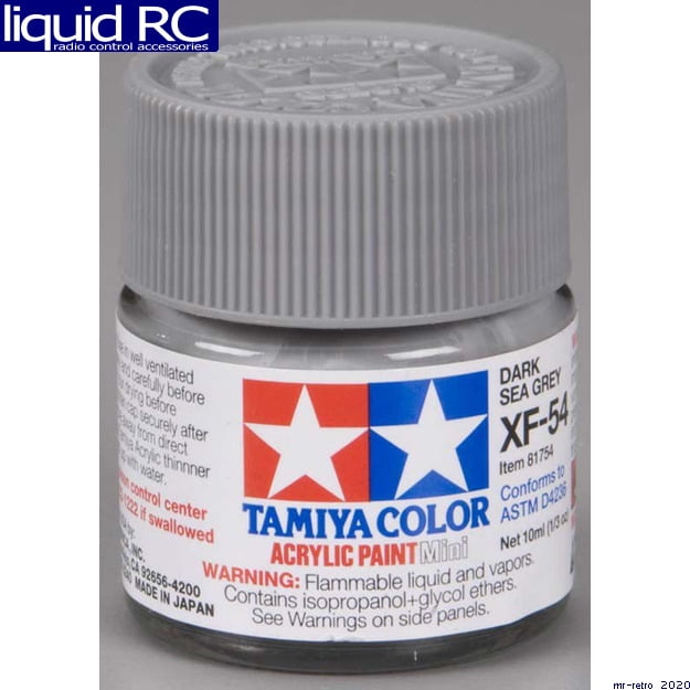 TAMIYA Acrylic Paint 10ml - XF-54 Dark Sea Grey - Model Kit Paint Humbrol