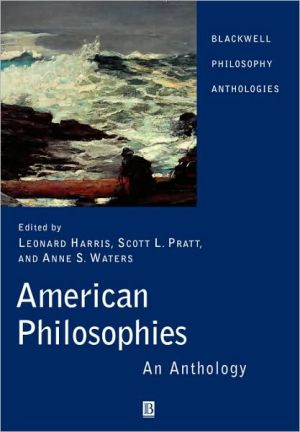 American Philosophies by Leonard Harris, Scott L. Pratt, Anne... - 9780631210023