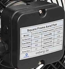 300mm Industrial Ventilation Metal Fan Axial Commercial Air Extractor Exhaust
