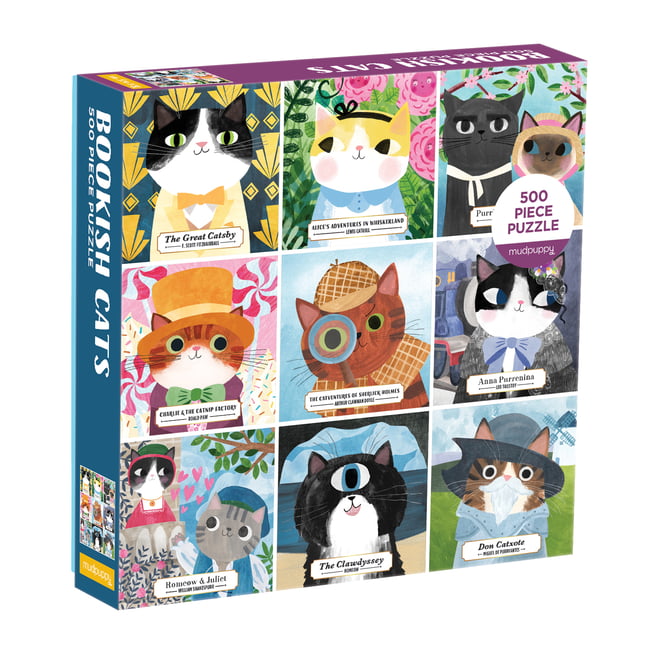Bookish Cats 500 Piece Family Puzzle by Mudpuppy (Jigsaw)