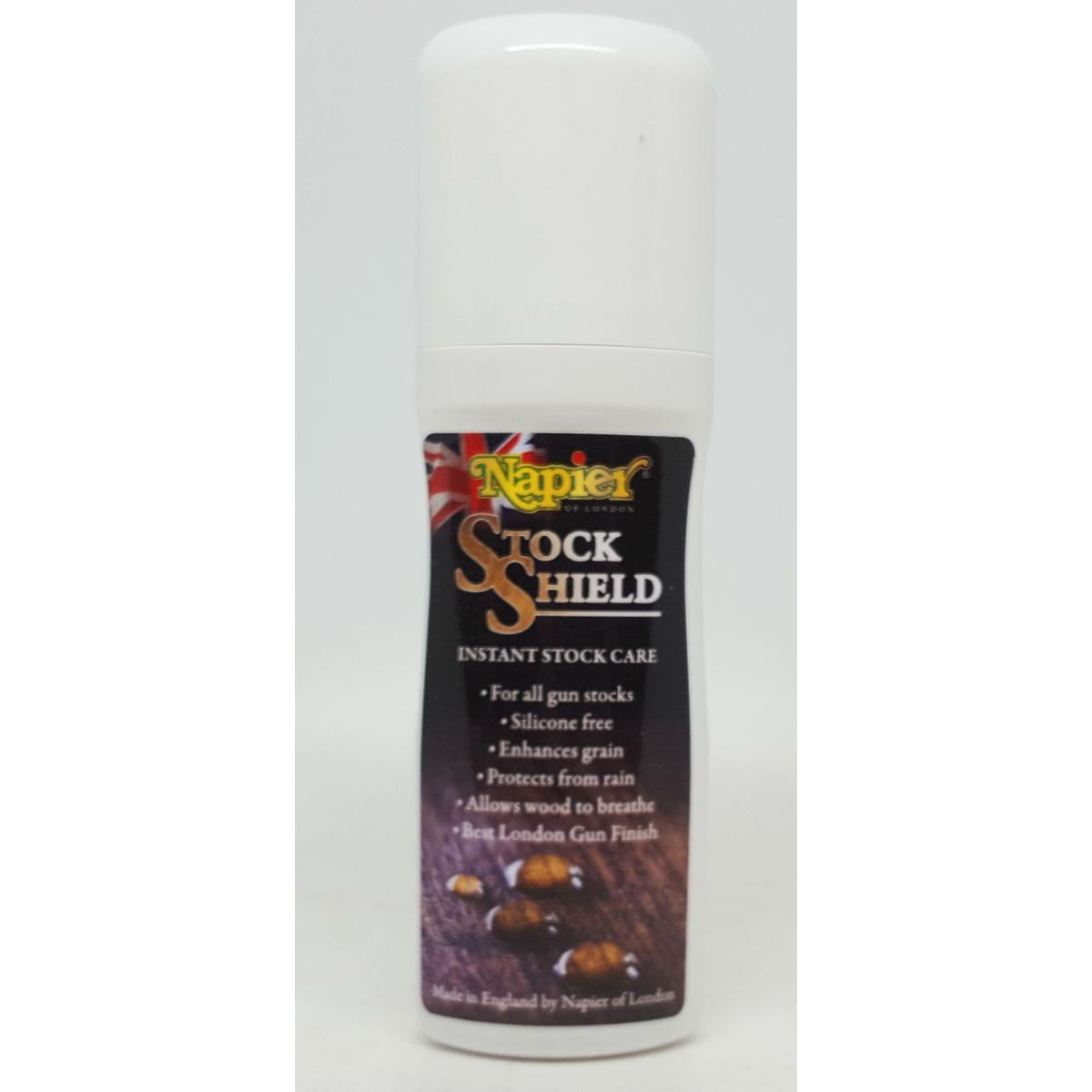 Napier Stock Shield Gun Stock Finish 75ml Instant Gun Stock Care Enhances Grain