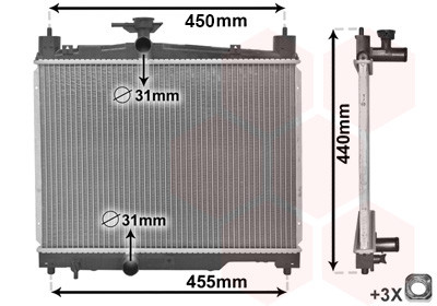 RADIATOR ENGINE COOLING 53002251 FOR TOYOTA 2SZ-FE 1.3L 1SZ-FE 1.0L 4cyl ECHO