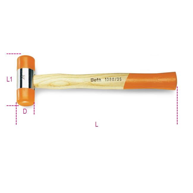 Free Shipping Beta Set of Interchangeable Plastic Heads, Wooden Handle
