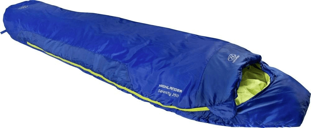 Highlander Serenity 250 Mummy Sleeping Bag Reversible Zip 3 Season Blue SB185-BL