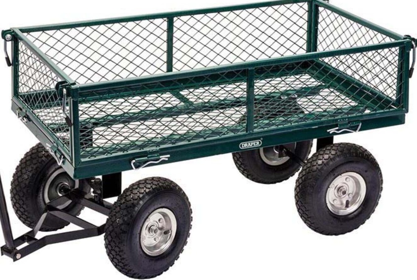 Draper 58552 Steel Mesh Gardeners Wheelbarrow Cart Trolley Trailer Heavy Duty
