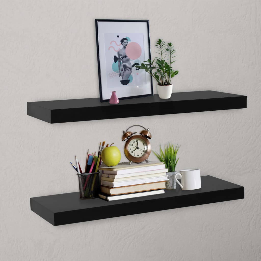 Simply Chosen 4U Vidaxl 2X Floating Wall Shelves Hanging Wall Mounted Storage Display Racks