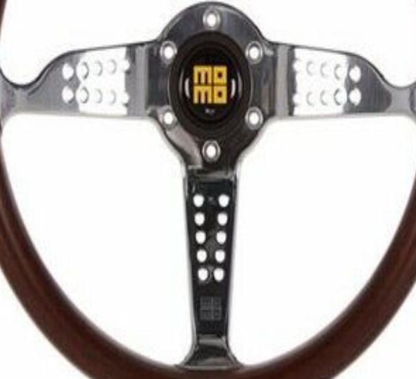 MOMO Super Grand Prix 350mm Mahogany Wood Street Steering Wheel - Premium