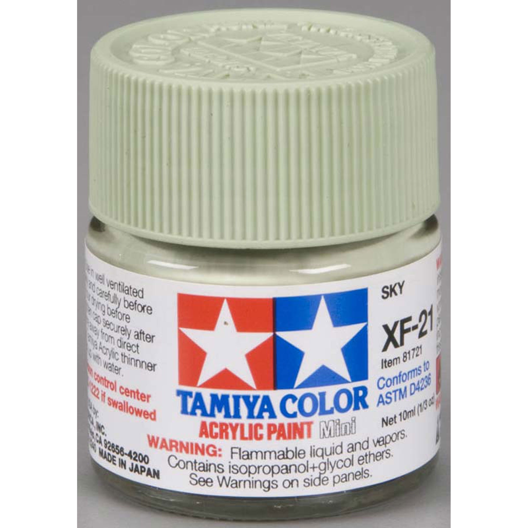 TAMIYA Acrylic Paint 10ml - XF-21 Sky - Model Kit Paint Humbrol