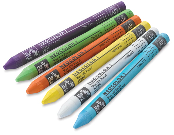 Caran d'Ache Classic Neocolor I Wax Pastel Crayon Turquoise Blue Artists Drawing