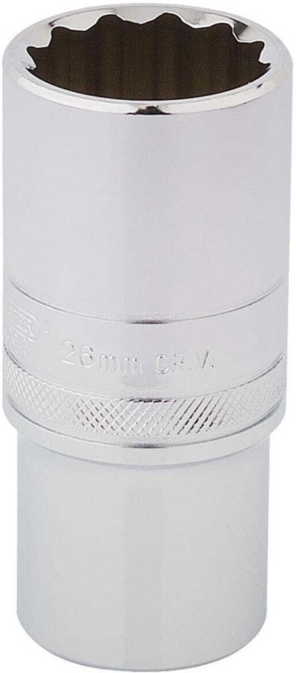Draper 33838 Draper HI-TORQ 12 Point Deep Socket 1/2"" Sq Dr 26mm