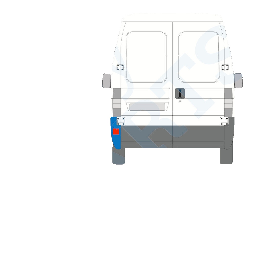 FIAT DUCATO BOXER RELAY 2002-2006 REAR BUMPER REFLEX LAMP / LEFT
